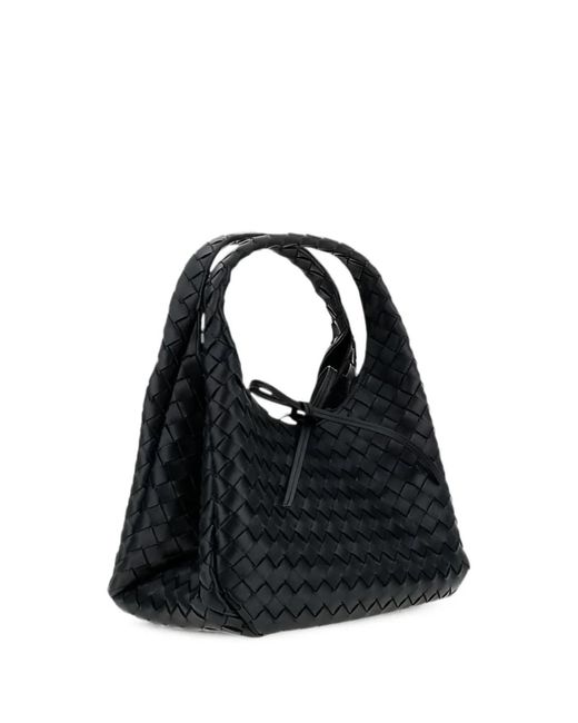 Bottega Veneta Black Intrecciato Weave Leathe