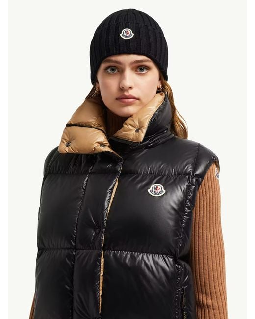Moncler Black Virgin Wool Hat