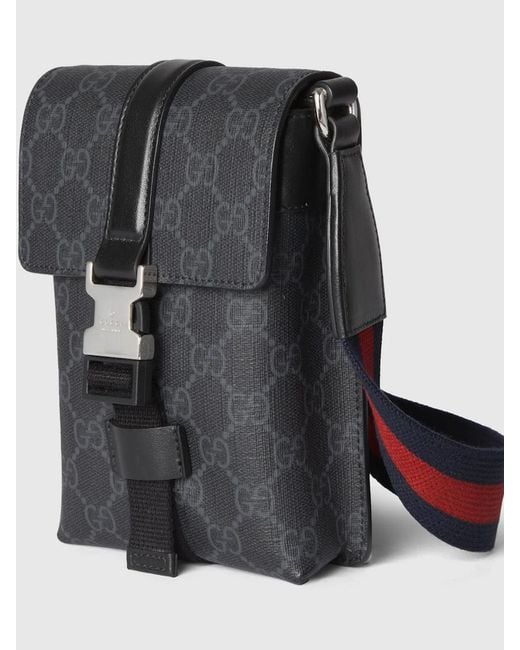 Gucci Black Gg Supreme Mini Crossbody Bag for men