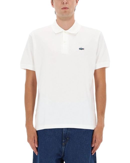 Lacoste White Polo With Logo for men