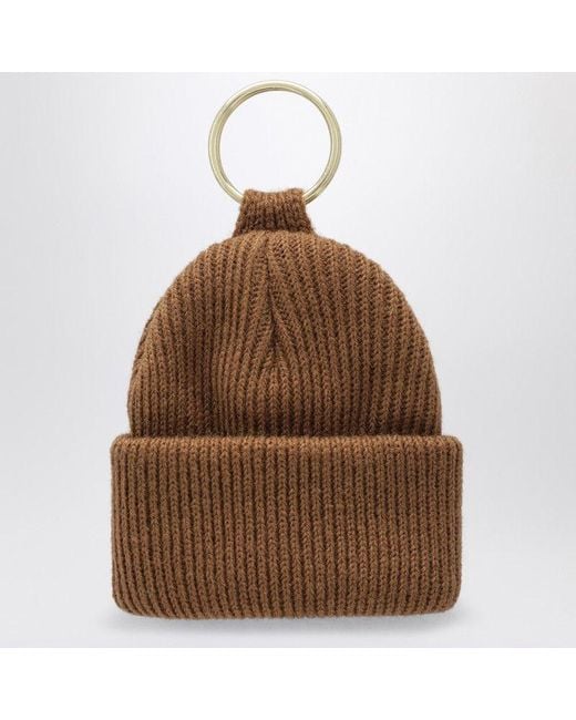 Carhartt Brown Mini Watch Hat Keychain Light for men