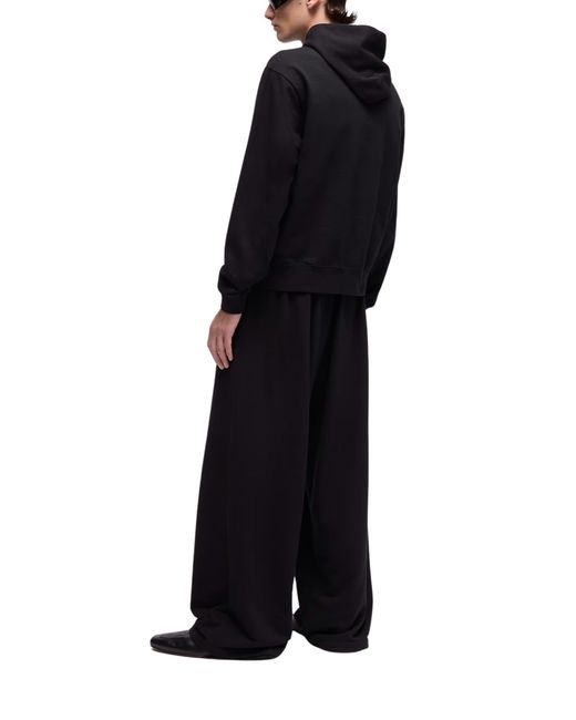 Gucci Black Cotton Hooded Sweatshirt With Muted Web for men