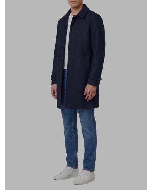 Lardini Blue Dark Single-Breasted Coat for men