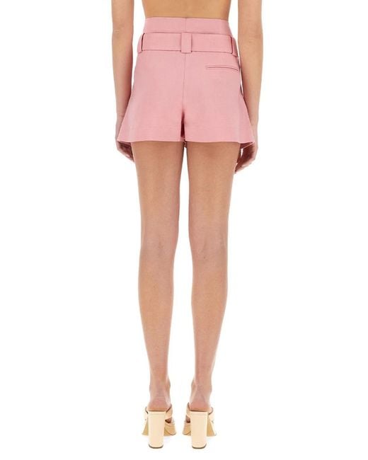 MSGM Pink Belted Shorts