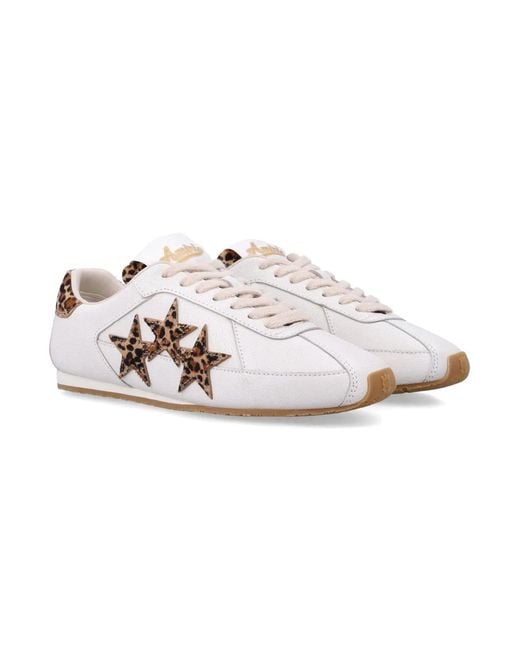 Amiri White Leopard Pacific Flat Sneakers
