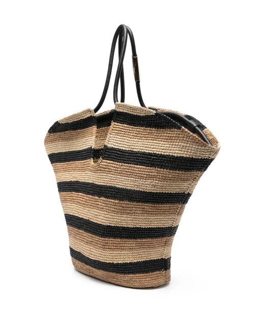 Zimmermann Black Goldentime Large Rafia Tote