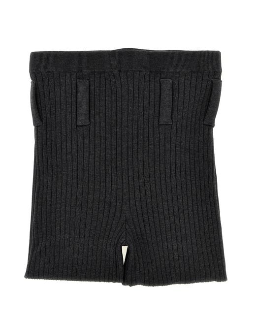 Prada Black Ribbed Tights