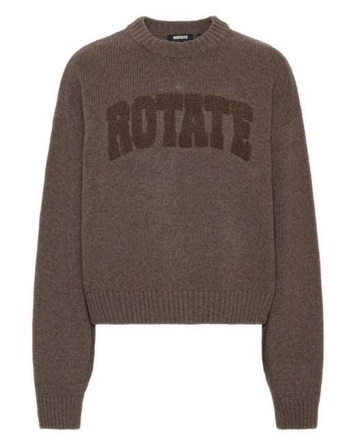 ROTATE BIRGER CHRISTENSEN Brown Crewneck Sweater