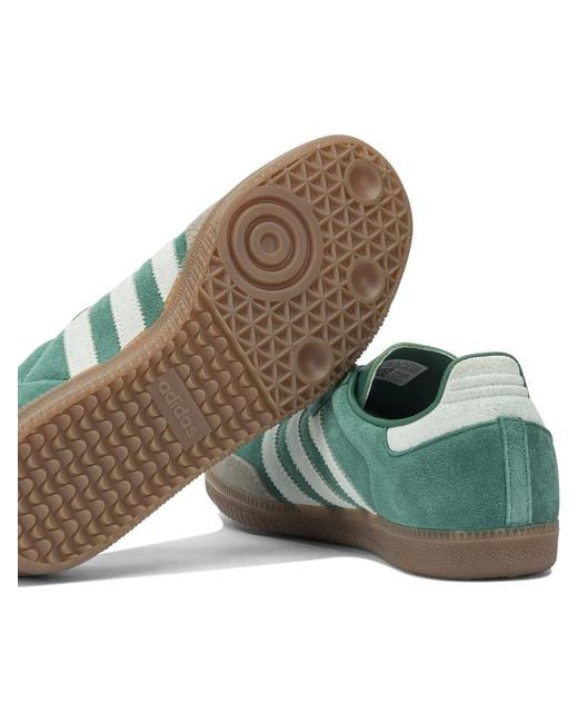 Adidas Originals Green Leather Fabric Sneakers for men
