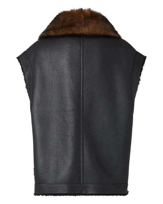 Fendi Black Sheepskin Gilet