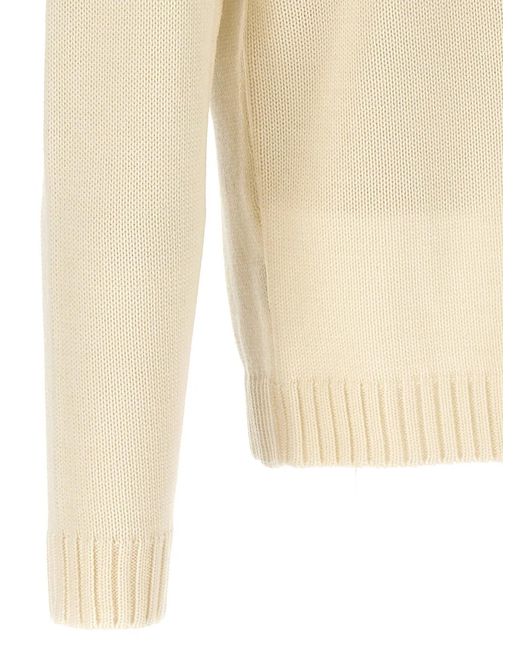 Zanone White Turtle-Neck Sweater for men