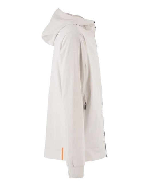Rrd White Surflex Stretch Technical Hooded Jacket for men