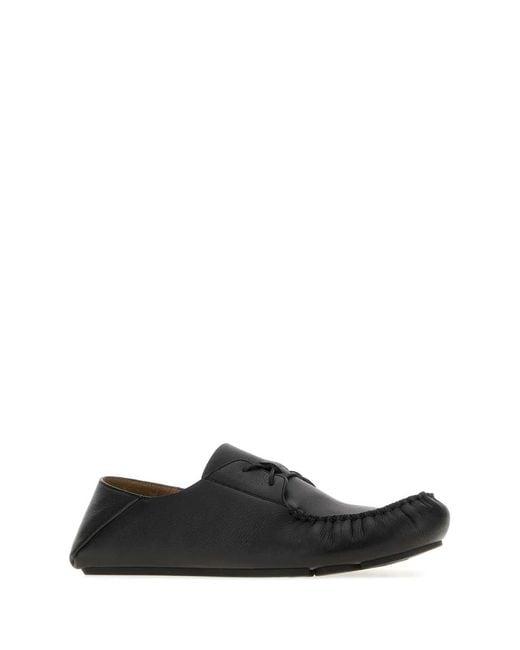 Loewe Black Leather Rambla Loafers for men