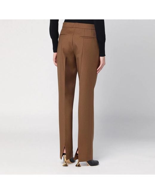 Jil Sander Brown Wool Trousers