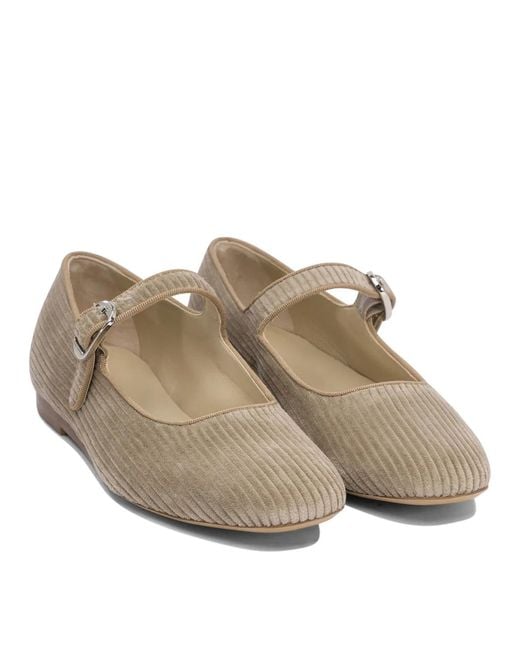 Le Monde Beryl White Le Monde Beryl Velvet Ballerinas