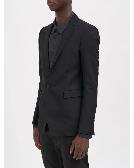 Poeme Bohemien Black Cotton And Silk Jacket for men