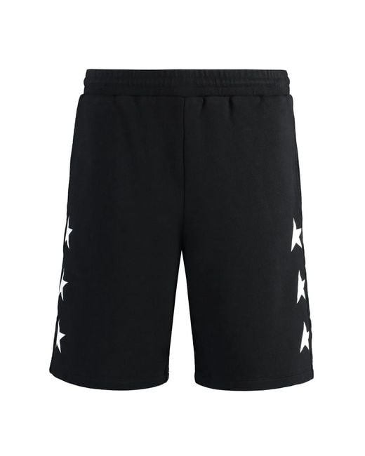 Golden Goose Deluxe Brand Black Diego Cotton Bermuda Shorts for men
