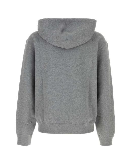 Jil Sander Gray Sweatshirt W/Hoodie for men