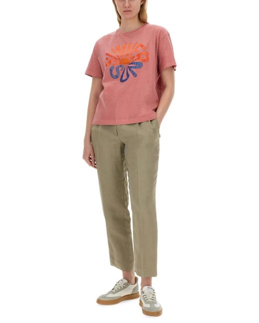 Paul Smith Red Ps Paul Smith Summer Sun Print T Shirt