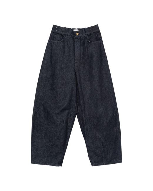 Alysi Blue Barrel Denim Jeans