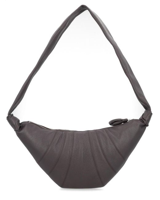 Lemaire Gray Borsa "Croissant" Medium