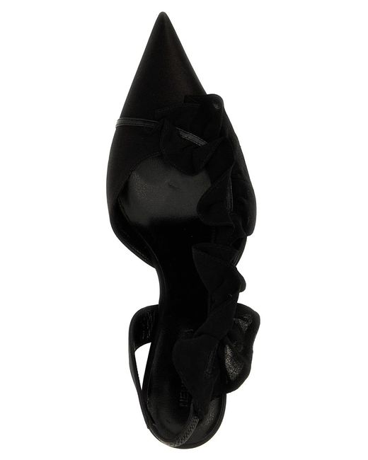 Nensi Dojaka Black Slingback Ruffles