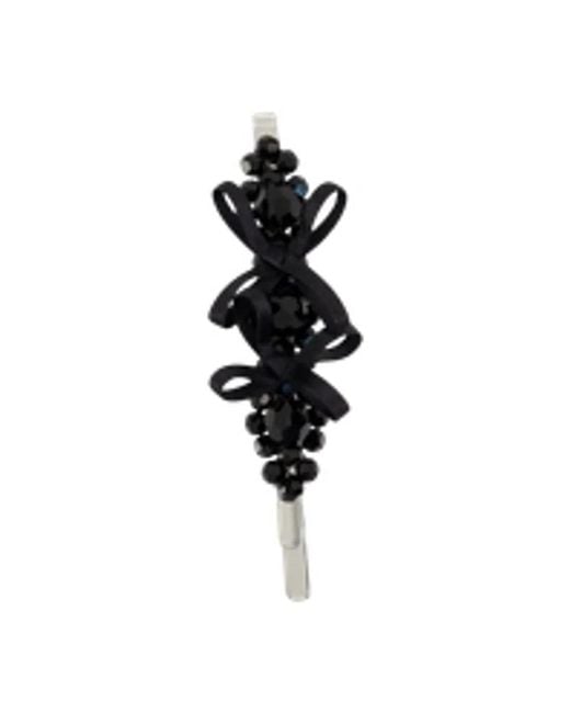 Simone Rocha Black Petite Bow Flower Hair Clips