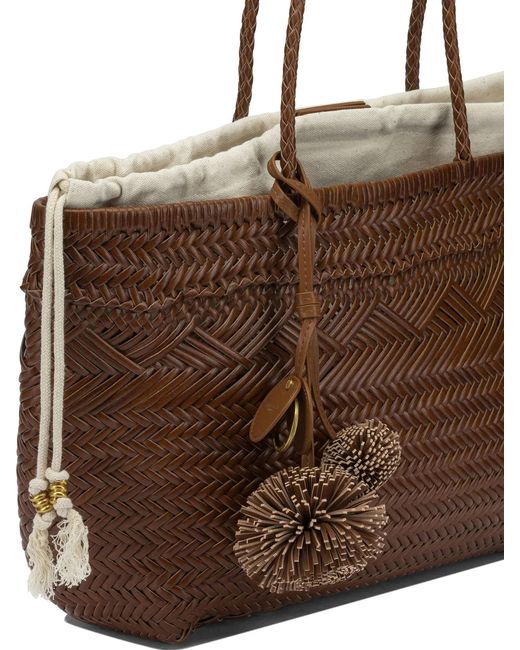 Gianni Chiarini Brown Cow Leather Shoulder Bags