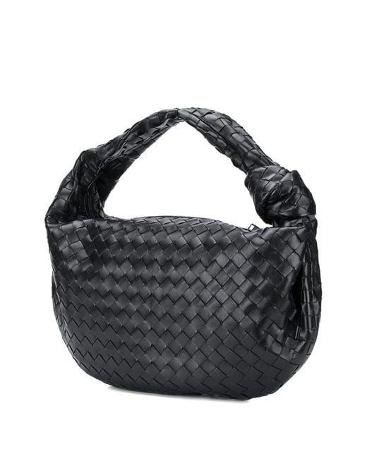 Bottega Veneta Black Jodie Intrecciato Shoulder Bag