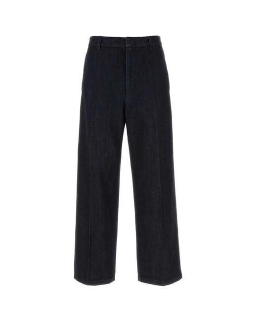 Jil Sander Blue Straight Pants for men