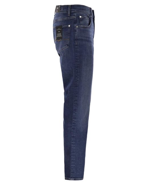 7 For All Mankind Blue Slimmy Tapered for men