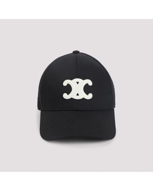 Céline Blue Triomphe Cotton Baseball Hat