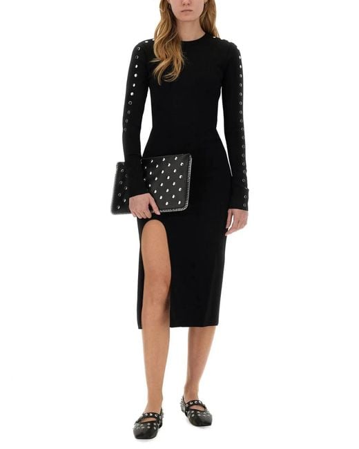 Stella McCartney Black Midi Dress With Slit