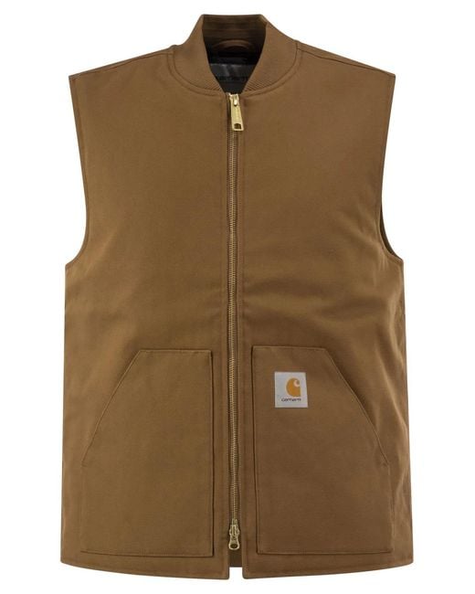 Carhartt Brown Padded Cotton Canvas Vest