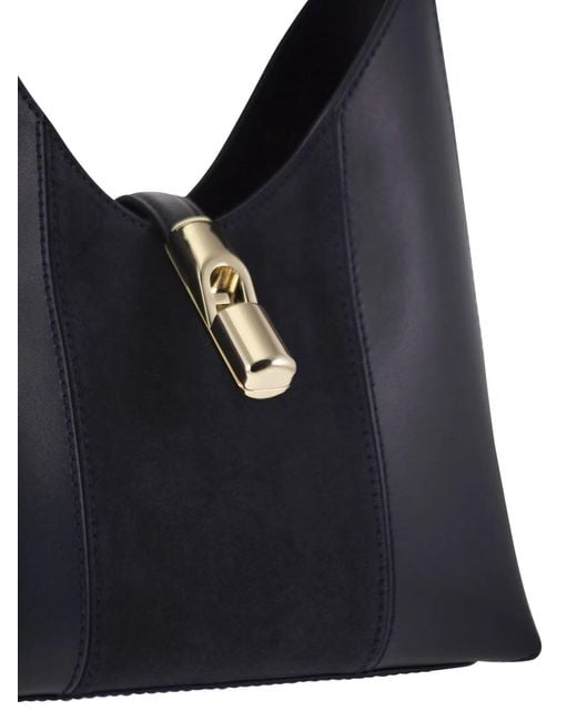 Furla Black Goccia S Hobo – Leather Shoulder Bag
