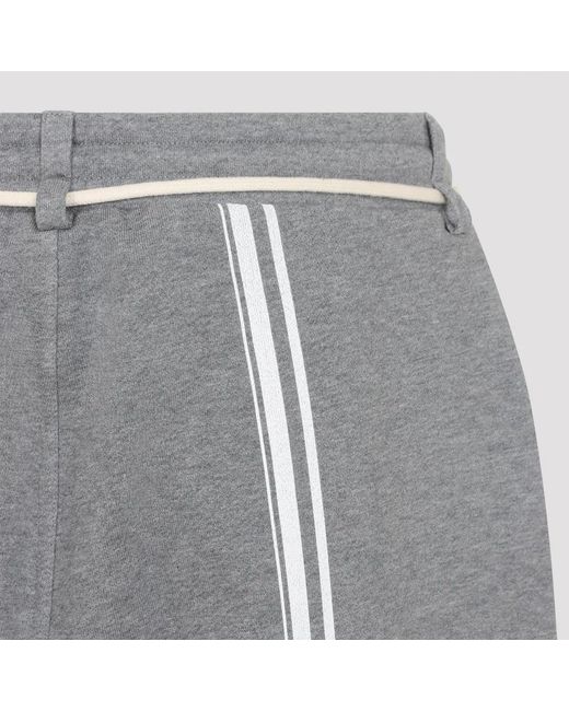 Mordecai Gray Melange Cotton Fleece Jogger Short for men