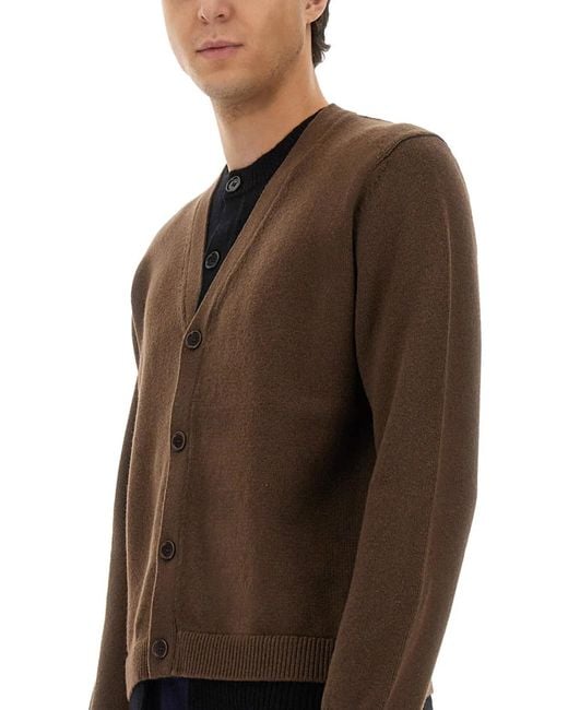 J.W. Anderson Brown Contrasting Layered Cardigan for men
