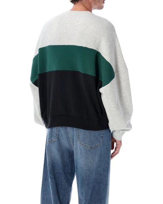 Adidas Originals Blue Oversized Crewneck Sweatshirt for men