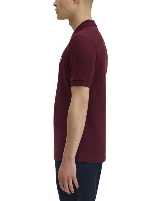 Fred Perry Red Polo With Logo for men