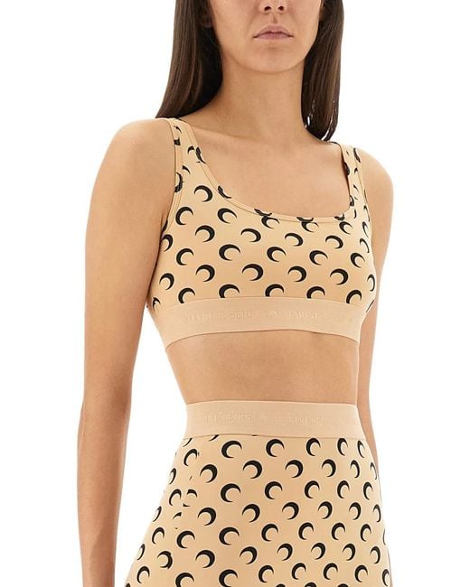 MARINE SERRE Metallic Moon Sport Bra