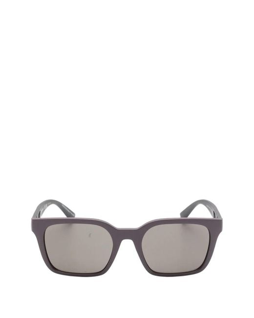 Emporio Armani Gray Bordeaux Acetate Sunglasses for men