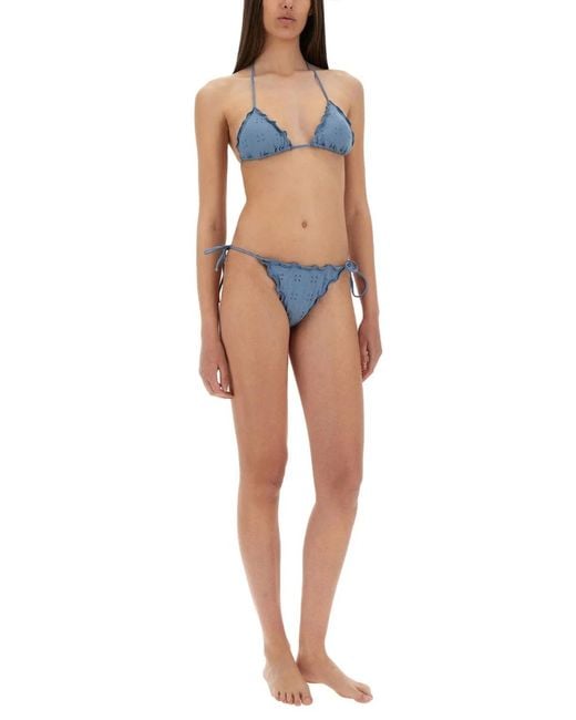 Mc2 Saint Barth Blue Sangallo Sagittarius Miami Bikini Top