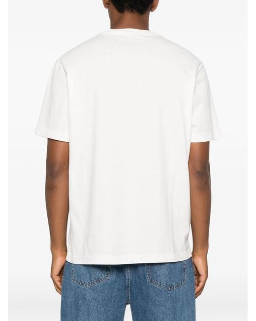 Autry X Maison Kitsune White Tshirt With Logo