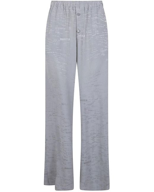 MM6 by Maison Margiela Gray Acetate Viscose Rayon Pants
