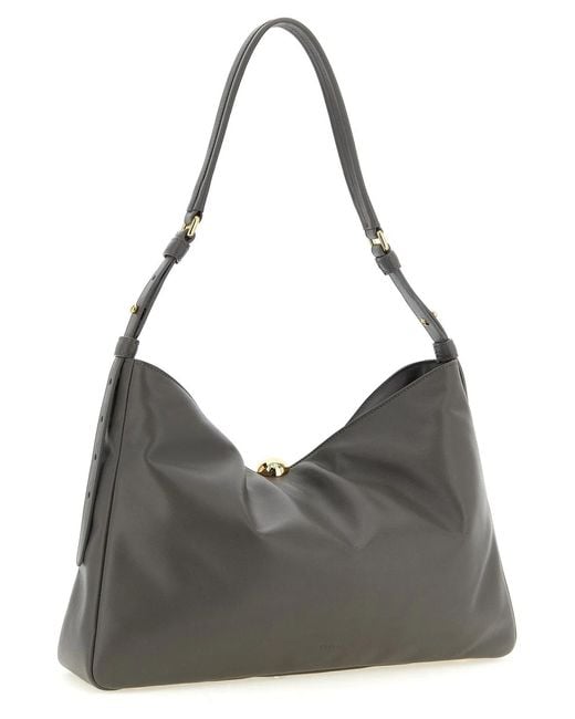 Furla Black Sfera Soft' Large Shoulder Bag