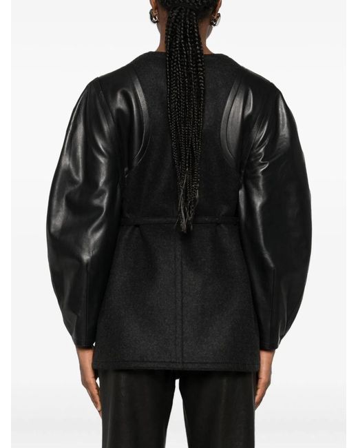 Fendi Black Wool Midi Coat