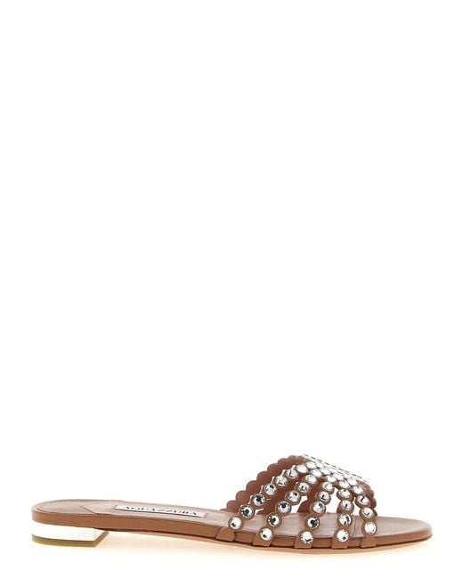 Aquazzura Natural 'Tequila' Slides