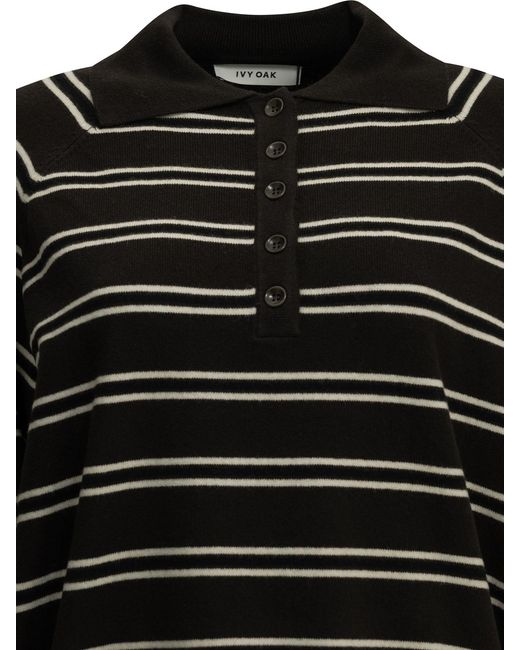 IVY & OAK Black Merino Wool Knitwear