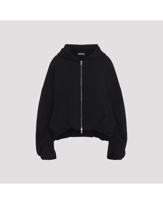 Dries Van Noten Black Cotton Hannett Tris Hoodie