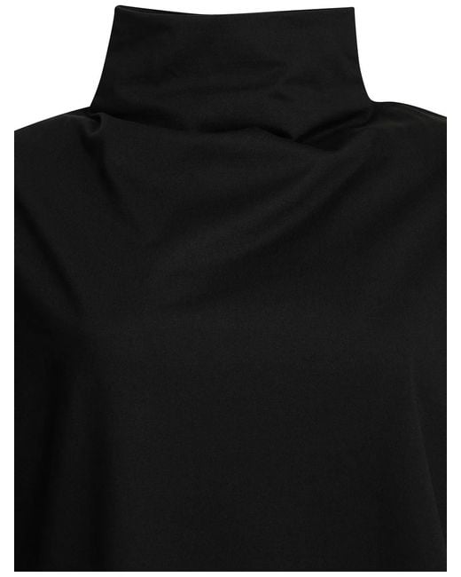 Alaïa Black Alaia "Triangle" Mock Neck T-Shirt